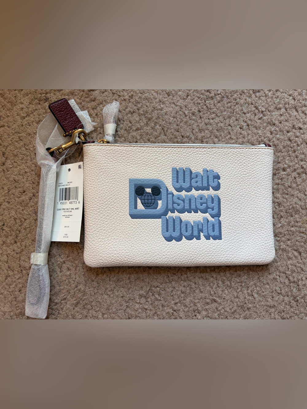 Coach DISNEY Medium WRISTLET Walt DISNEY World NWT